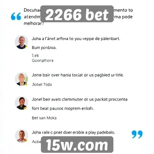 Feedback de usuários sobre atendimento ao cliente do 2266 bet