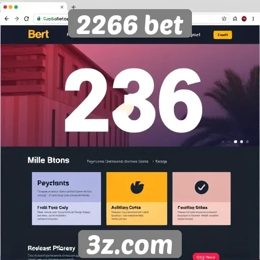 Avaliação da interface do usuário do site 2266 bet